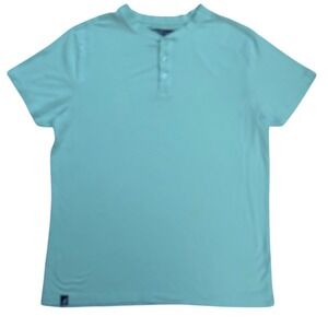 Kangol Henley T-Shirt Short Sleeve Mint Green Coastal Preppy K90198LC L